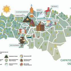 Карта Саратовской Области