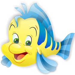 Рыбка Флаундер из мультфильма "Русалочка"