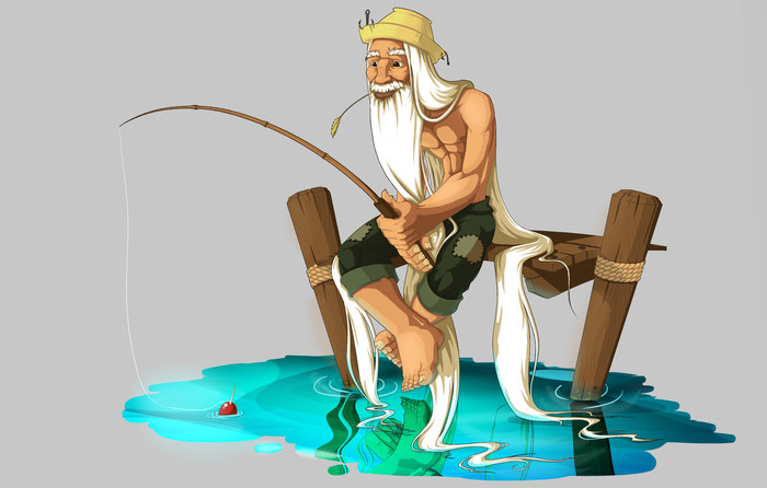 Иллюстрация immortal fishman в стиле 2d Illustrators.ru.