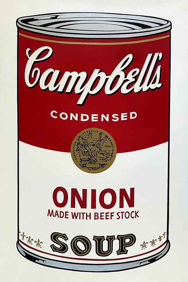 Main andy warhol silkscreen onion soup for sale