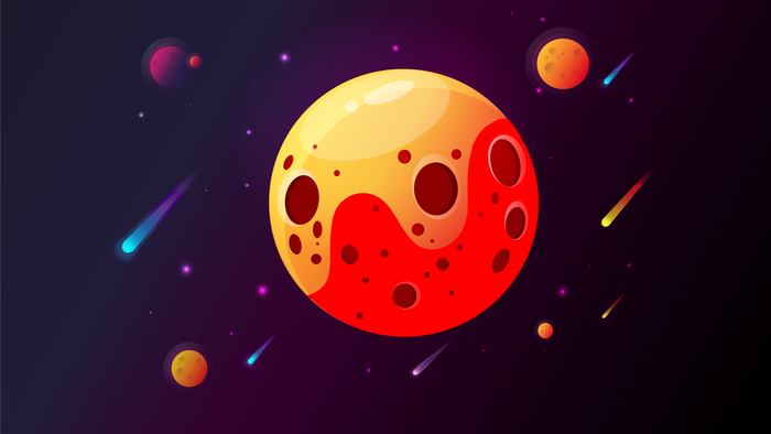 Планета в космосе