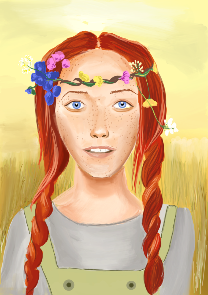 Портрет Энн из сериала"Энн с 2 н"