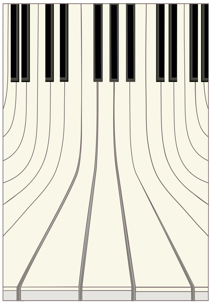 Abstract background with piano keys 