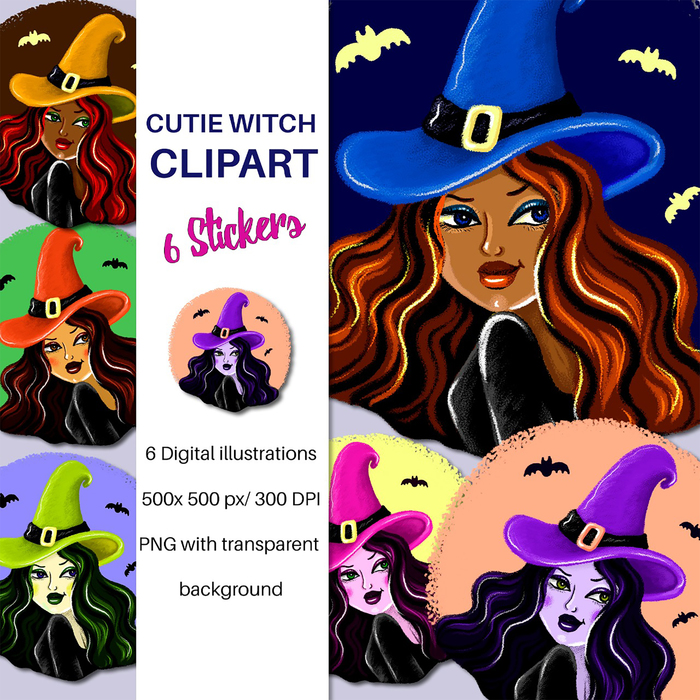 Набор стикеров "Helloween witch"