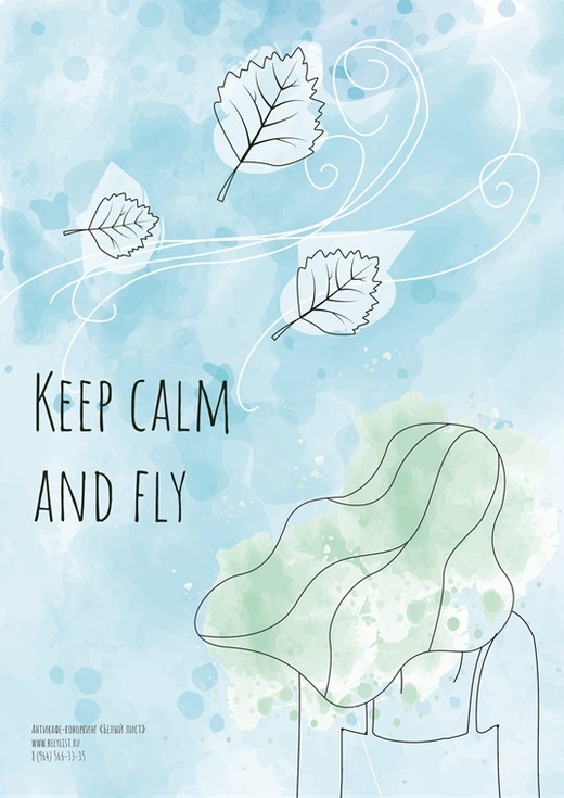 Открытка "Keep calm and fly"