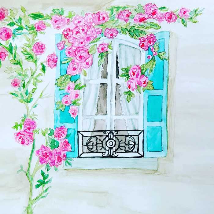 Цветы около окна