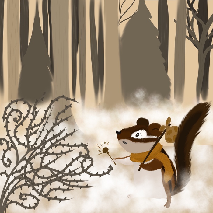 Бурундук в волшебном лесу 