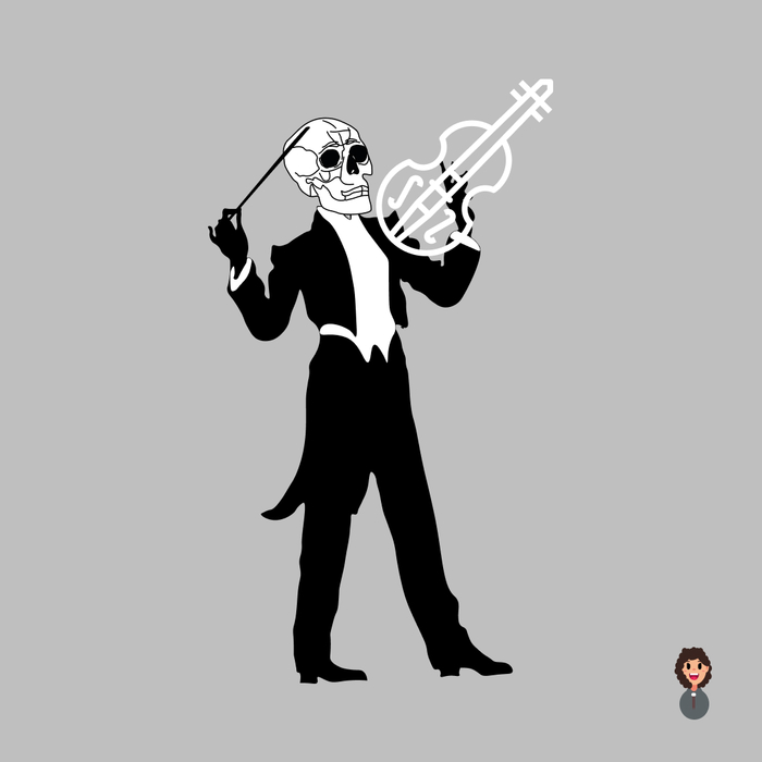 Музыкант скелет