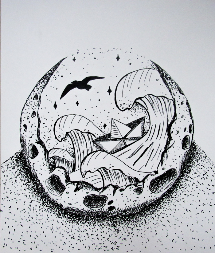 Волны в месяце