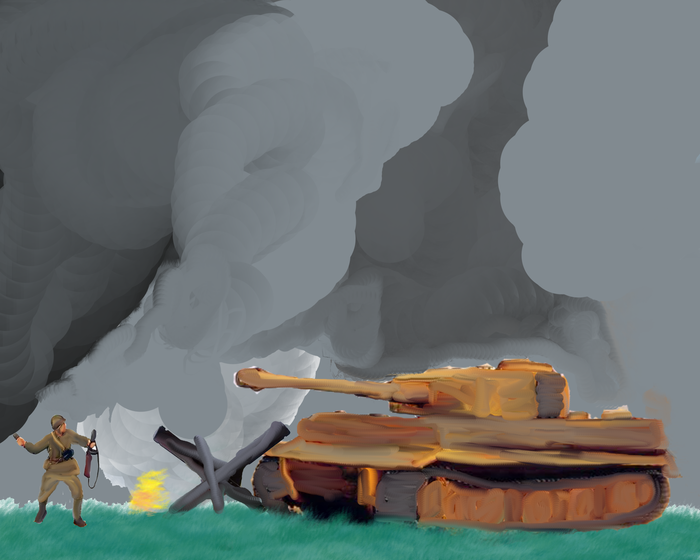 Сквозь серый дым войны...