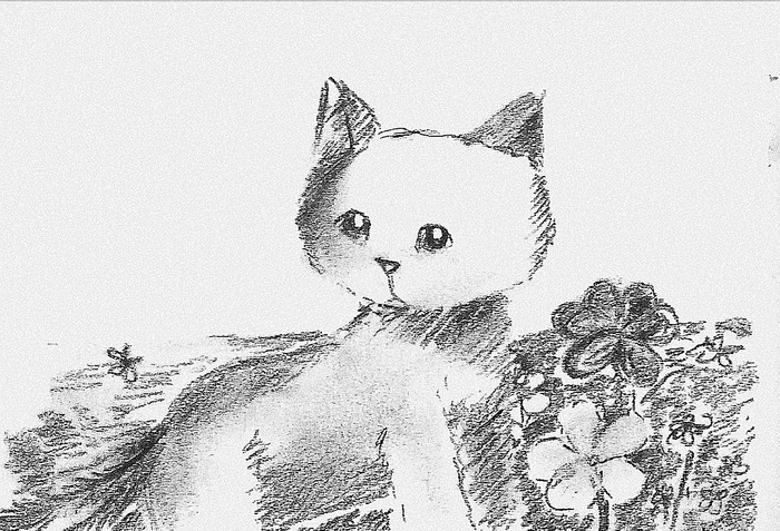 Кошечка в цветах