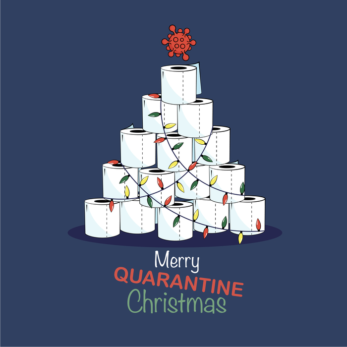 Открытка на Новый год в карантин