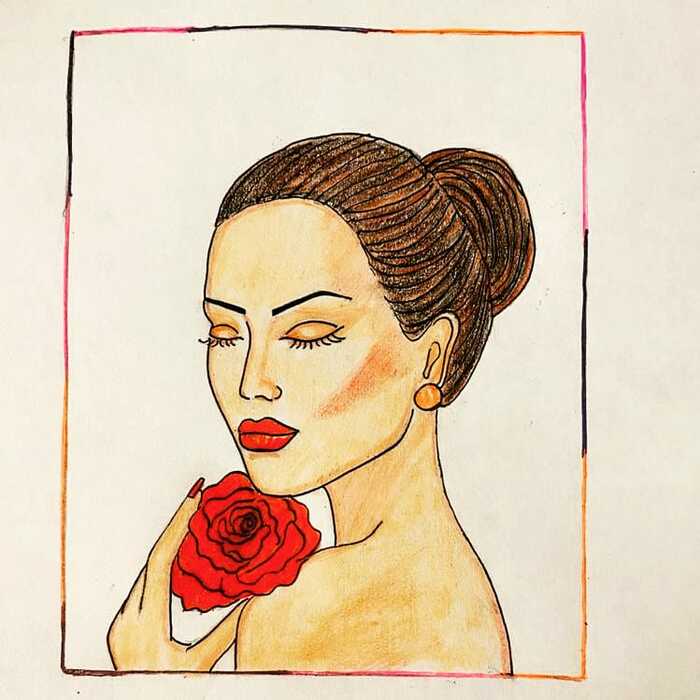 Девушка с розой 