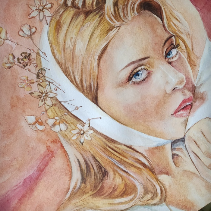 Портрет традиционными материалами для вас