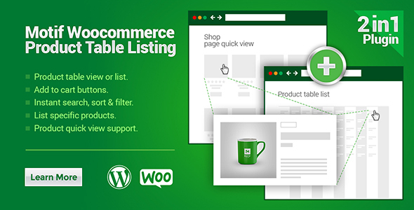 WooCommerce Product Table Listing Plugin