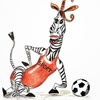 Зебра футболистка 
