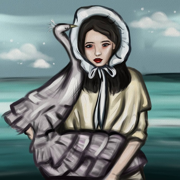 Девушка у моря 