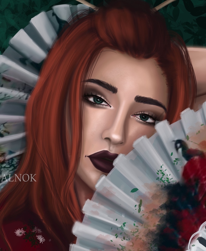 Портрет девушки гейши