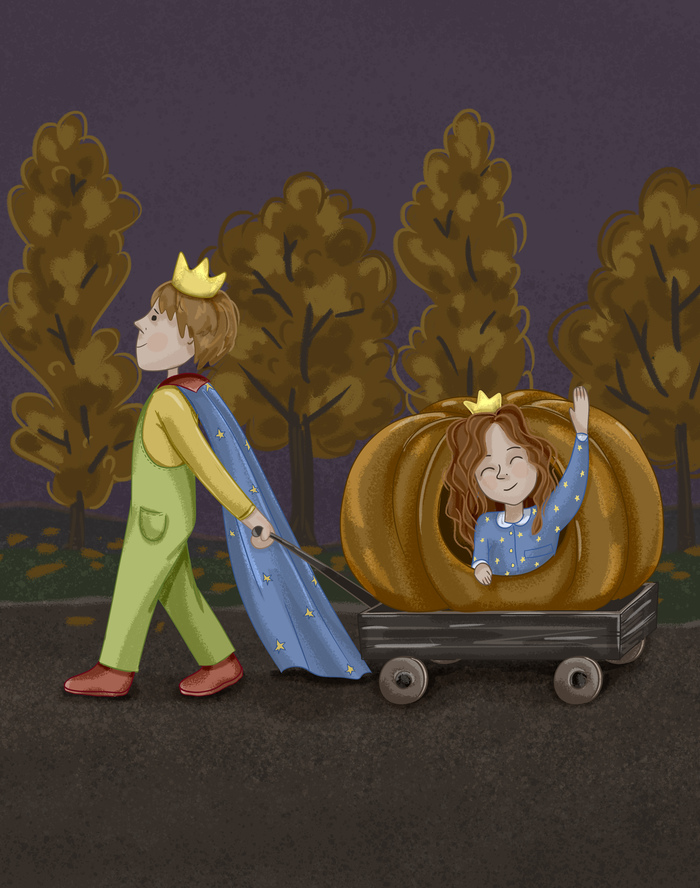 Иллюстрация Хэллоуин Маленький Принц