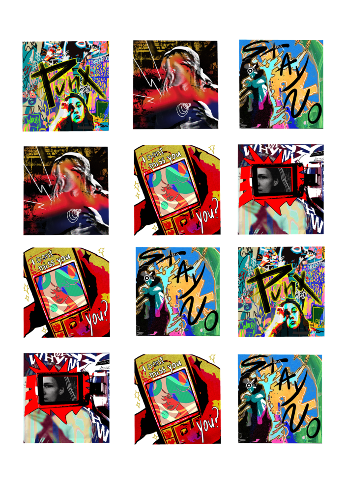 Стикер-пак с собственными коллажами