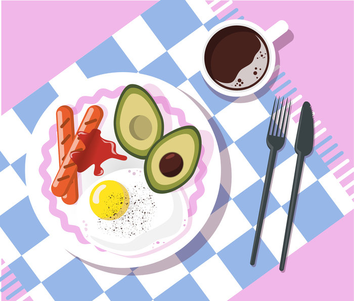 Иллюстрация завтрак