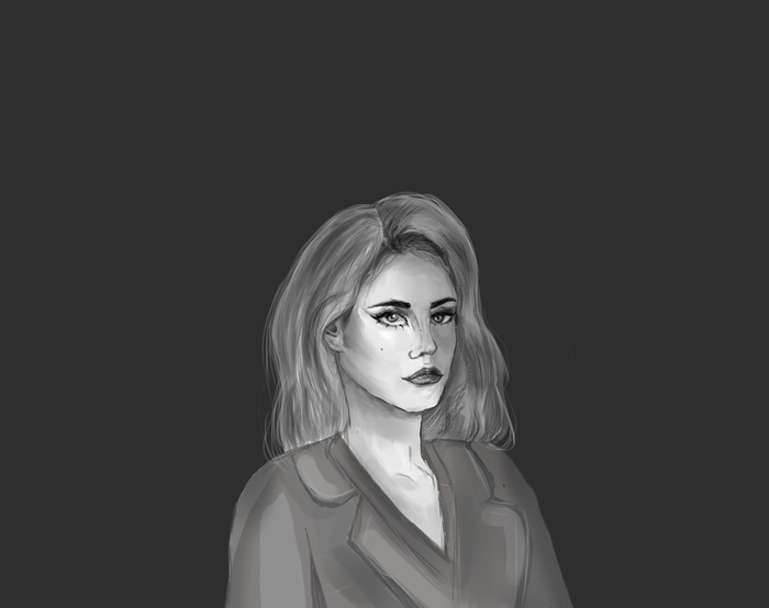 Lana del rey ЧБ портрет