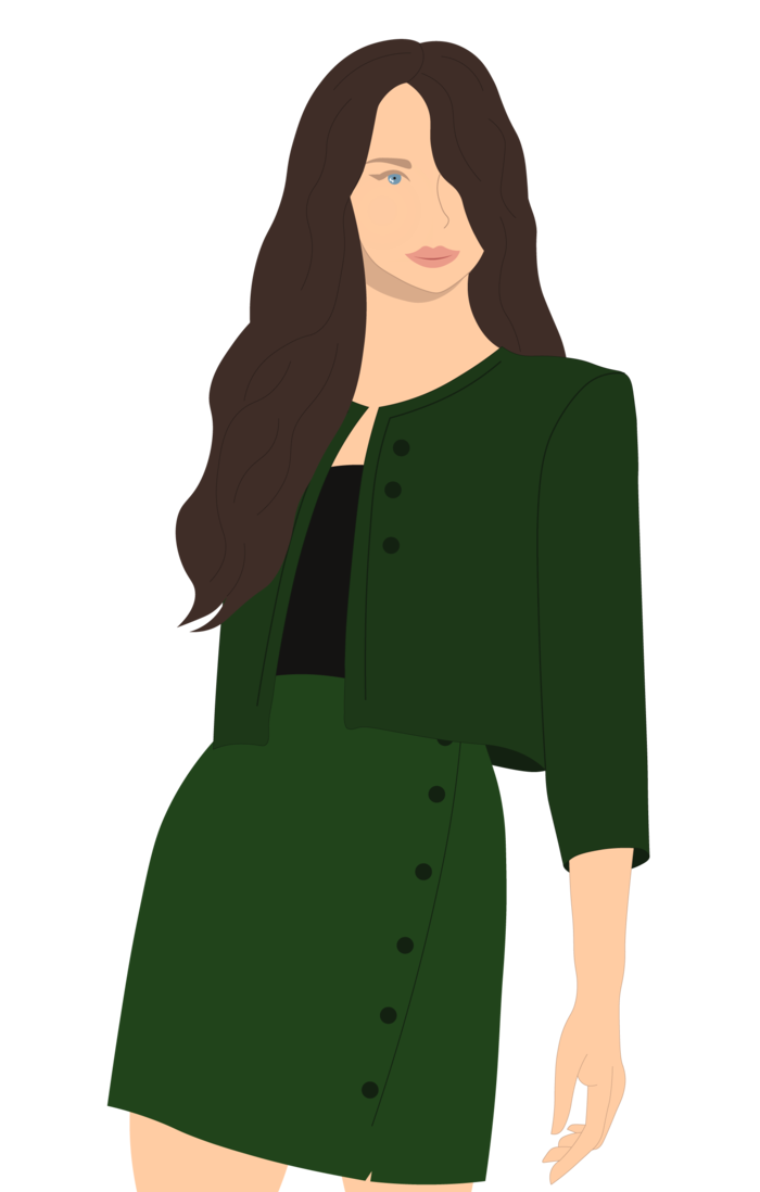 девушка в костюме