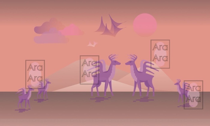 Пегасы. Векторное изображение