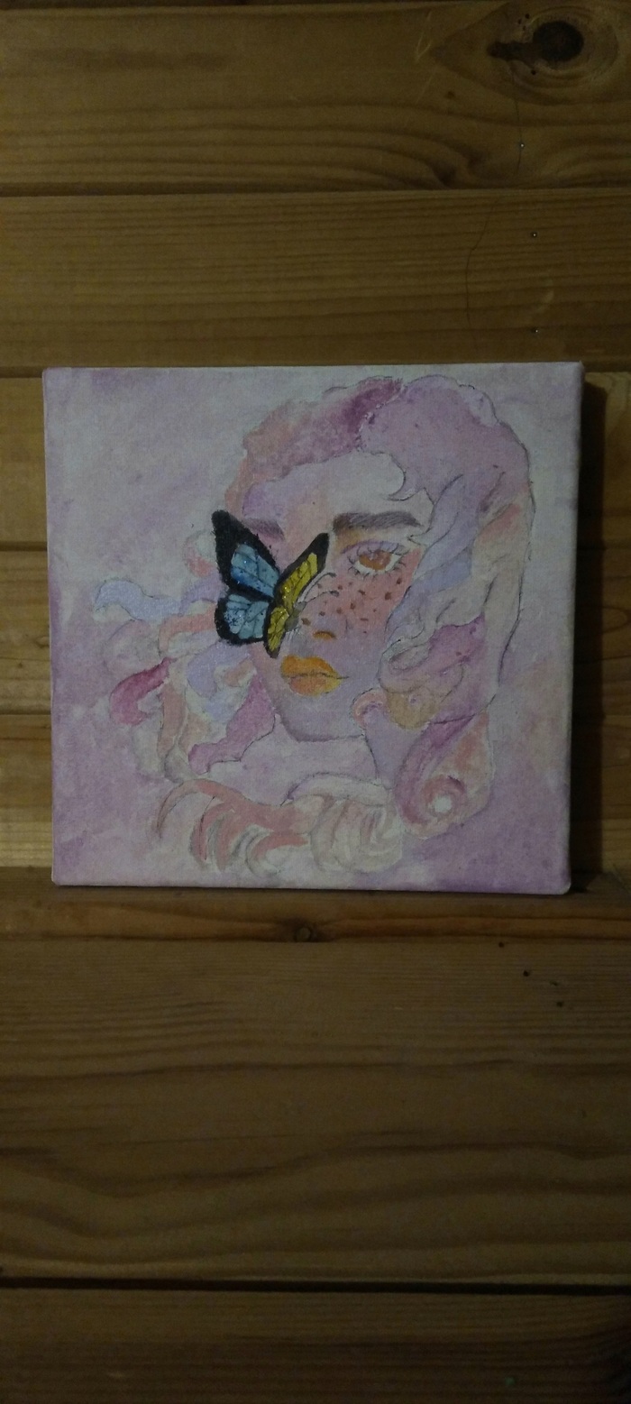 🦋милая девочка на холсте