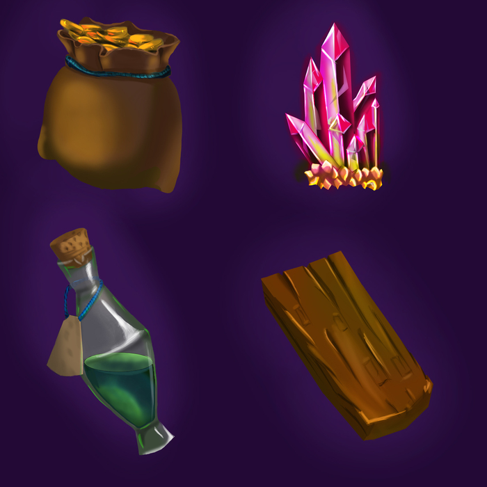 Иконки, значки, предметы для кезуал игр