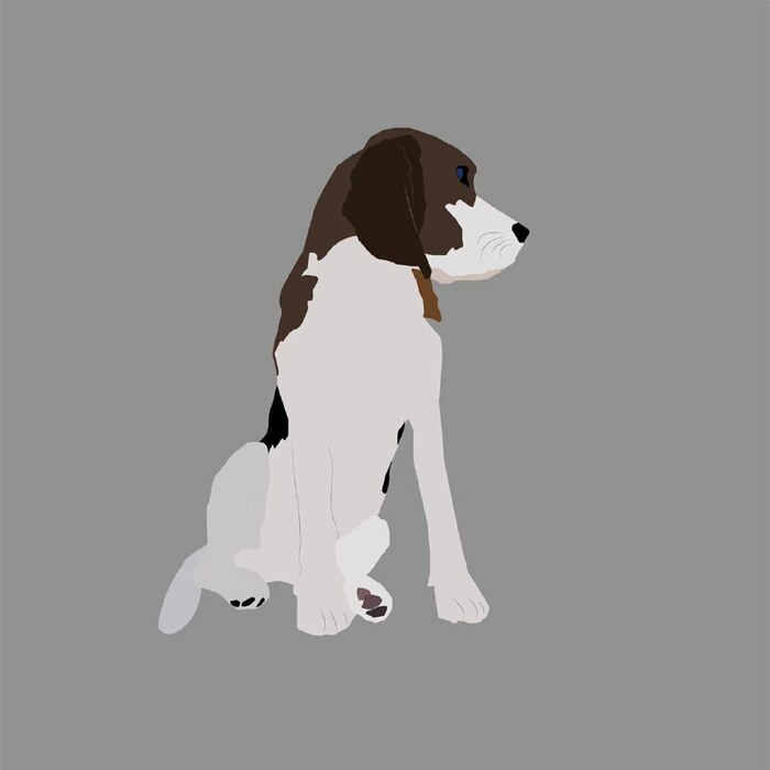 Flat иллюстрация собаки бигль