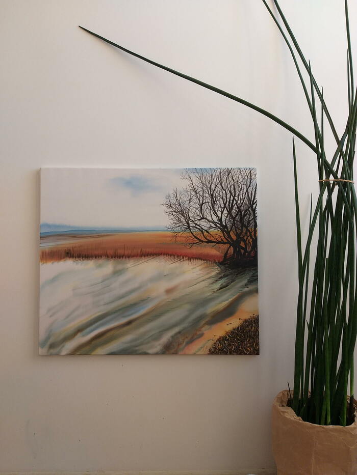 Картина “Осенний берег” / Painting “Autumn coast”