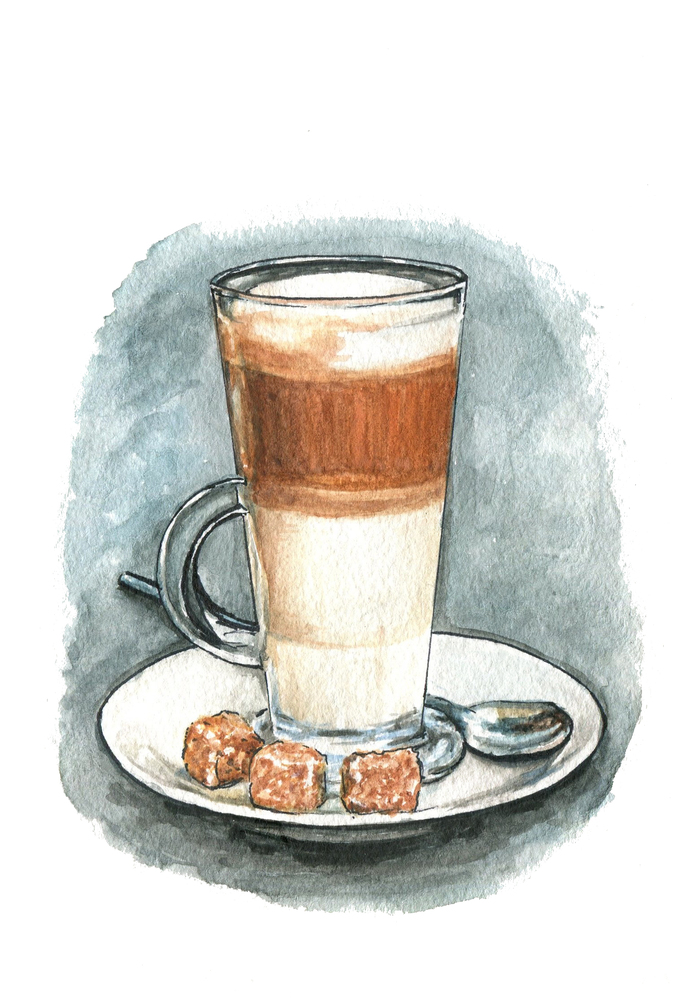 Иллюстрация Кофе латте 