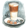 Иллюстрация Кофе латте 