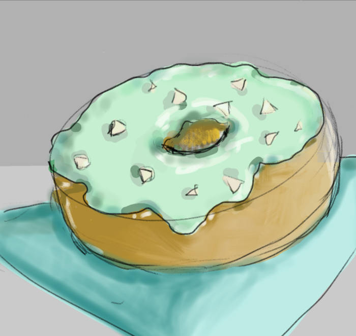 набросок пончика