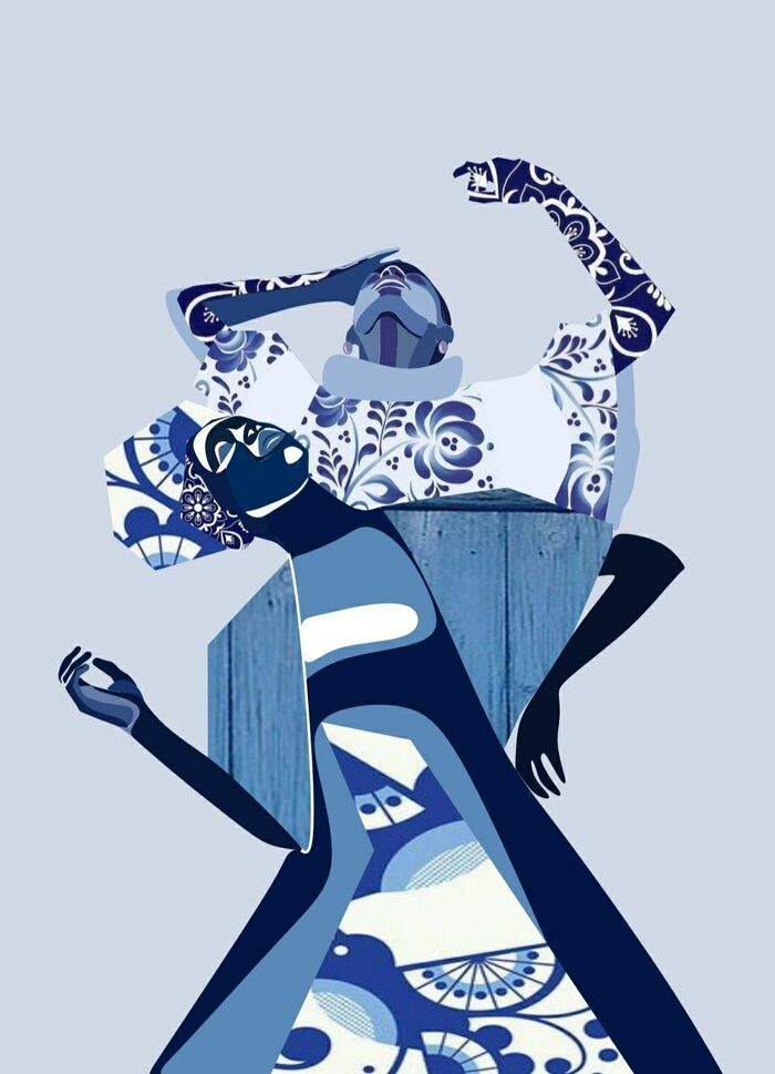 Гжель в стиле Декоративный, Другое, Мода на Illustrators.ru