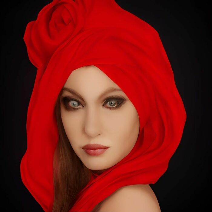 Девушка в красном