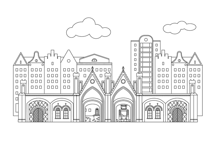 Калининград. Брандербургские ворота. в стиле Абстракция, Город,