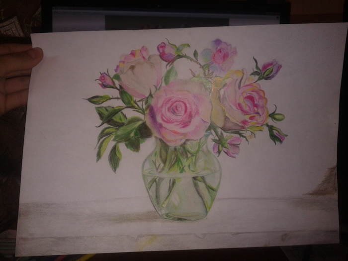 Розы в вазе 