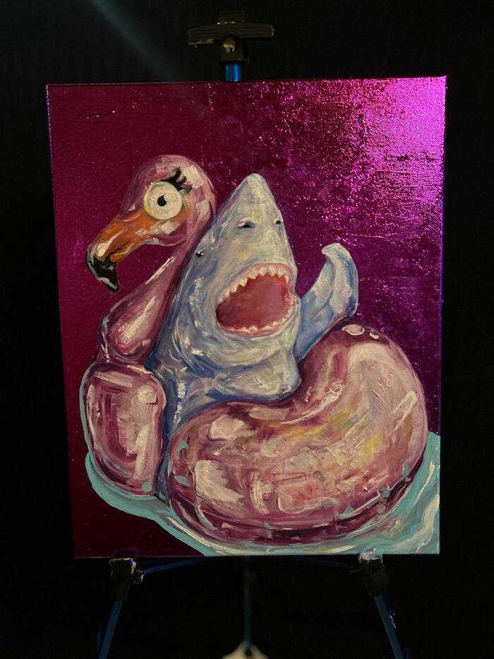 Интерьерная картина с поталью ‘’’SoS’’