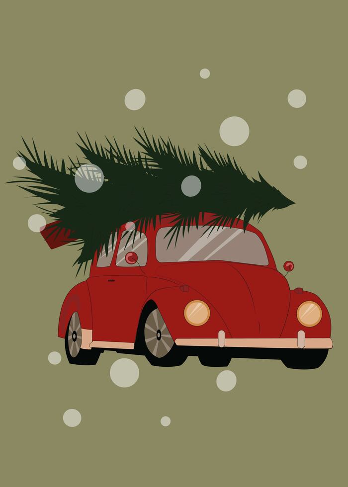 Везем елочку домой