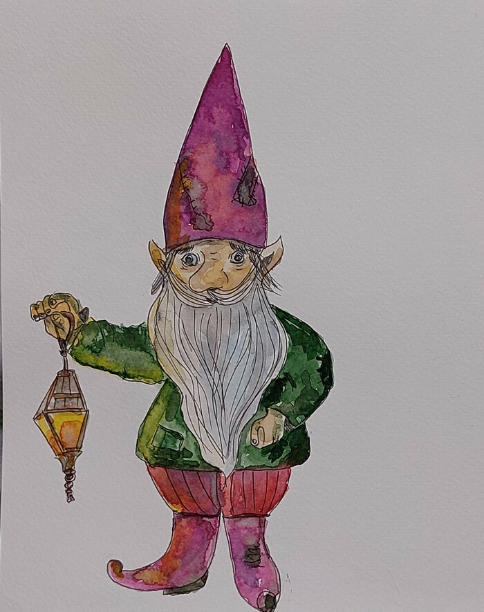 Гном с фонарём