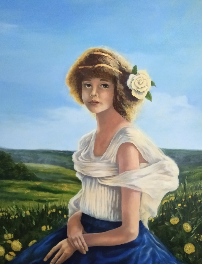 Девочка с одуванчиками