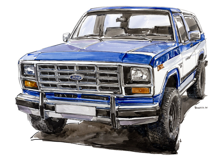 1984 Ford Bronco  XLT 4X4 Two Tone 