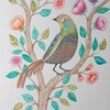 Птица в саду. Рисунок карандашами