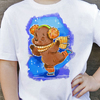 Принт на детскую футболку " Медвежонок фигурист"