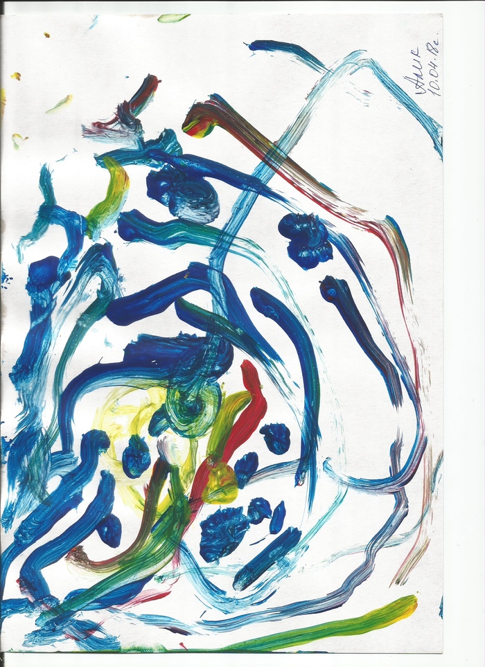 фрагмент рисунка Алика(2 года)