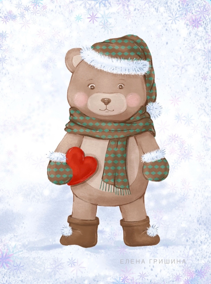 Мишка с сердечком