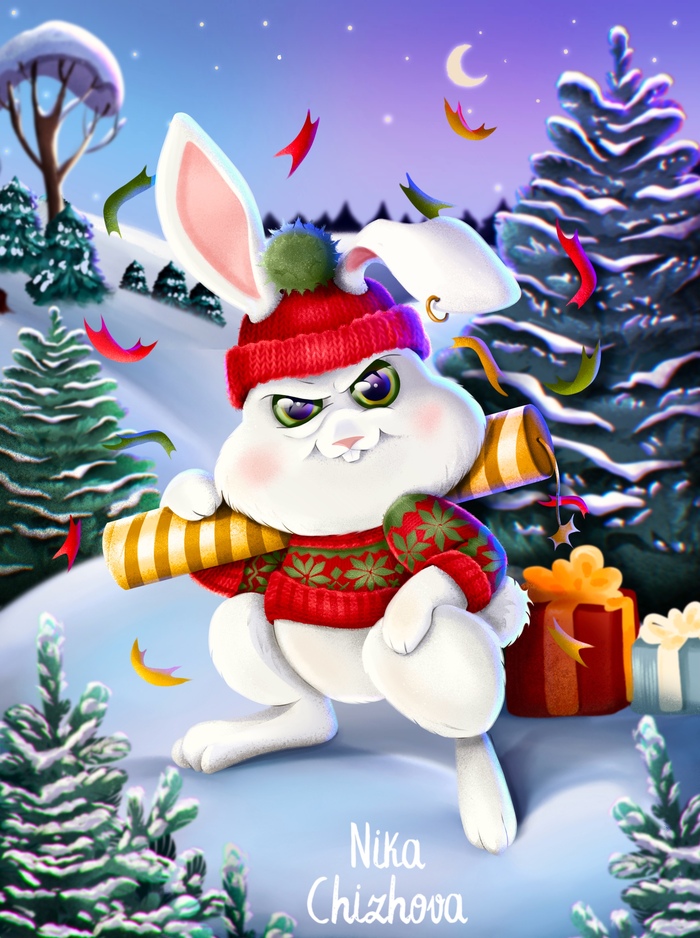 Новогодний зайка