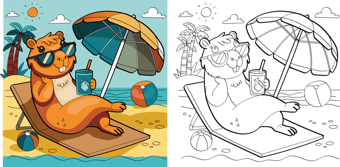 отрисовка иллюстрации - в ВЕКТОРЕ